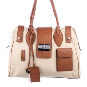 Dolce & Gabbana Leather Trimmed Shoulder/Travel Tote Bag